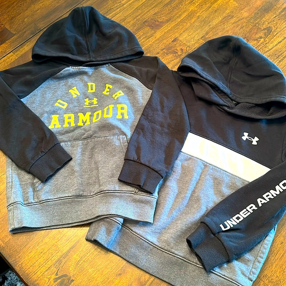 Bundle of two Boys Under Armour Hoodies, Size 6/7